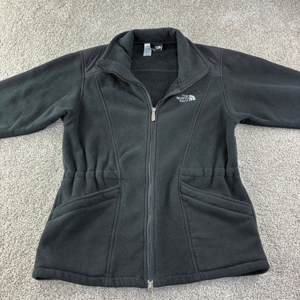 The North Face Osiris Fleece Jacket Womens Small Black Full Zip USA Gorpcore